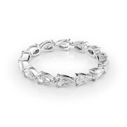 2.00 TCW Pear Cut Moissanite Wedding Band Mapple Gems